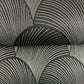 Metallic Black Scallop Wallpaper