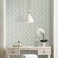 Metallic Light Green Scallop Wallpaper
