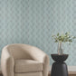 Metallic Blue Pearl Scallop Wallpaper