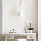 Metallic White Gold Scallop Wallpaper