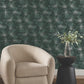 Layered Deep Green Lily Pads Wallpaper