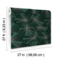 Layered Deep Green Lily Pads Wallpaper