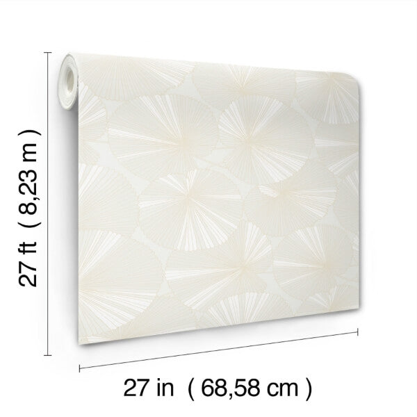Layered White Lily Pads Wallpaper