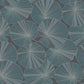 Layered Deep Blue Lily Pads Wallpaper