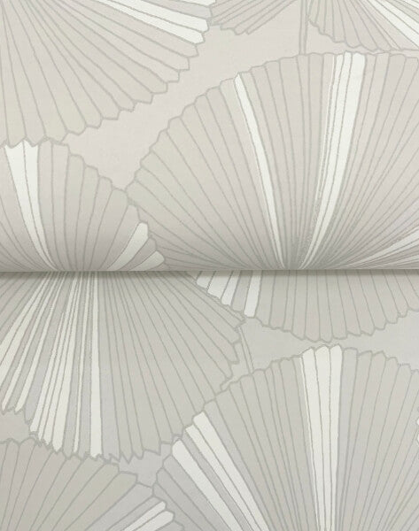 Layered Grey Lily Pads Wallpaper