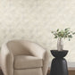 Layered Cream Lily Pads Wallpaper