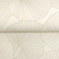 Layered Cream Lily Pads Wallpaper