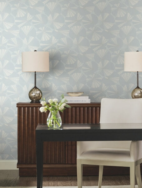 Layered Spa Lily Pads Wallpaper