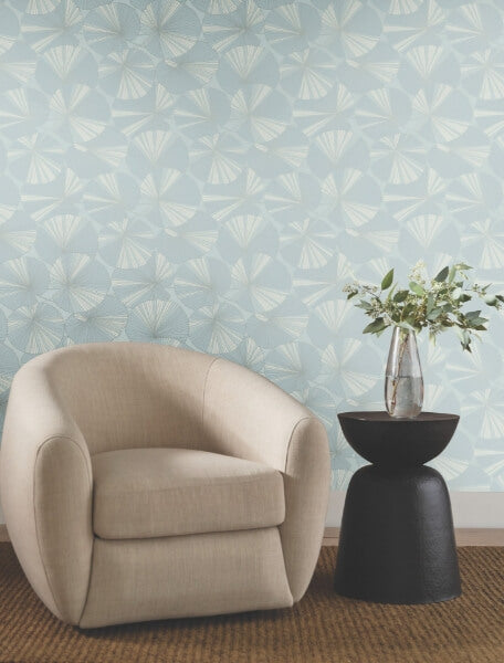 Layered Spa Lily Pads Wallpaper