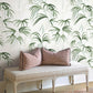 Inky Green Palms Wallpaper