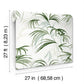 Inky Green Palms Wallpaper