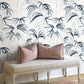 Inky Blue Palms Wallpaper