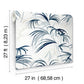 Inky Blue Palms Wallpaper
