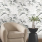 Inky Black Palms Wallpaper