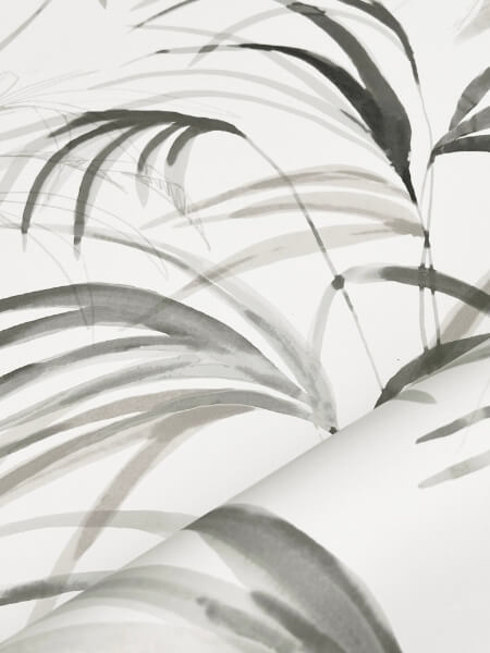 Inky Black Palms Wallpaper