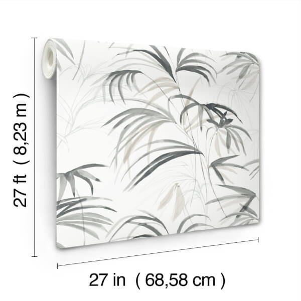 Inky Black Palms Wallpaper