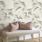 Inky Warm Neutral Palms Wallpaper