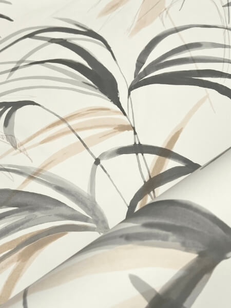 Inky Warm Neutral Palms Wallpaper