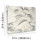 Inky Warm Neutral Palms Wallpaper