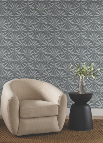 Sculpted Charcoal Fans Wallpaper