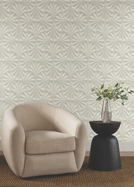 Sculpted Taupe Fans Wallpaper
