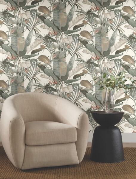 Tropical White Cabana Wallpaper