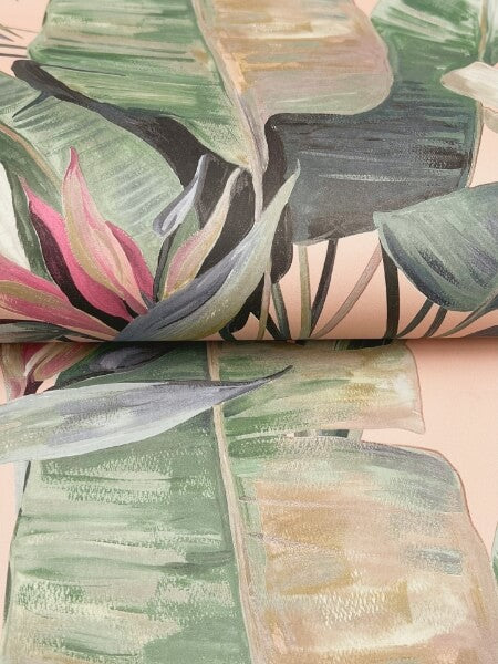 Tropical Coral Cabana Wallpaper