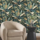 Tropical Green Cabana Wallpaper