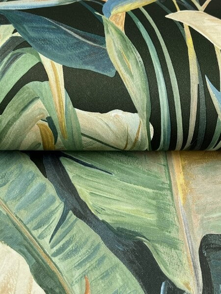 Tropical Green Cabana Wallpaper