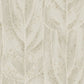 Dicot Beige Leaf Wallpaper