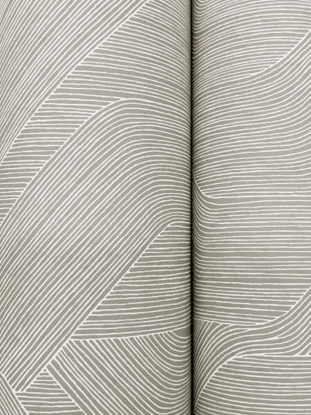 Fine Line Grey Geometric Wallpaper