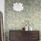 Acanthus Toss Beige & Seafoam Wallpaper