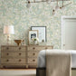 Acanthus Toss Beige & Seafoam Wallpaper