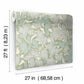 Acanthus Toss Beige & Seafoam Wallpaper