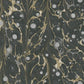 Marbled Endpaper Black & Gold Wallpaper