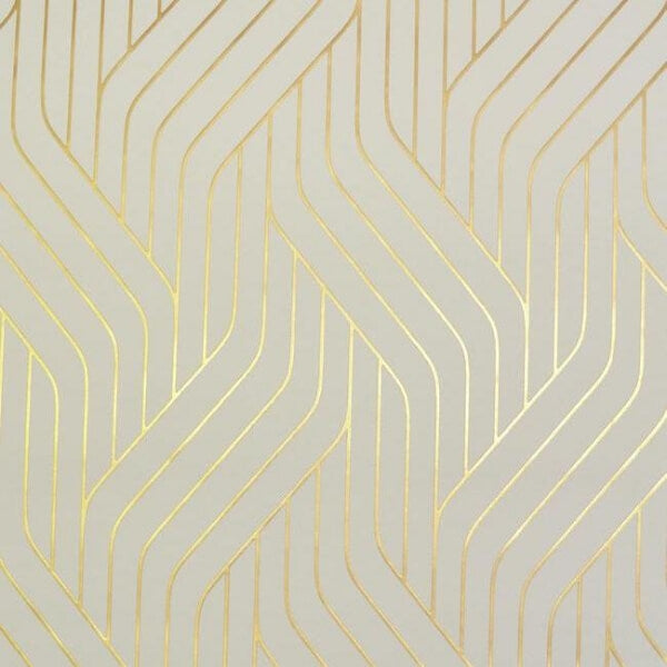 Ebb And Flow Almond & Gold Wallpaper