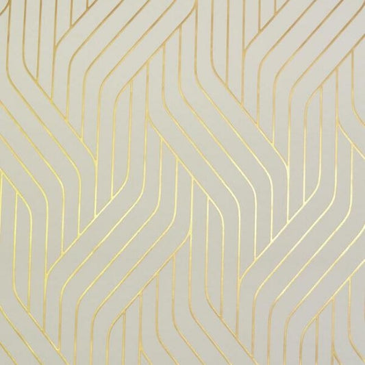 Ebb And Flow Almond & Gold Wallpaper