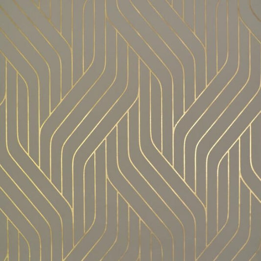 Ebb & Flow Khaki & Gold Wallpaper