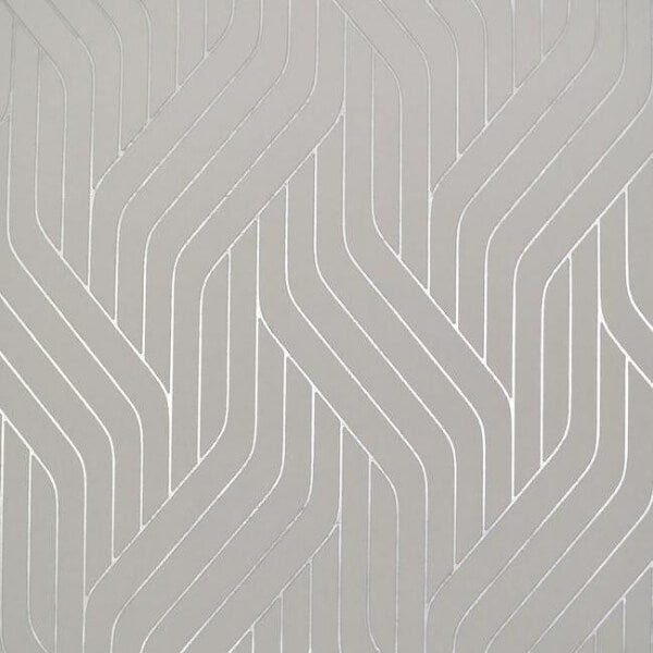 Ebb & Flow Silver Wallpaper