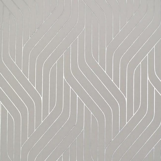 Ebb & Flow Silver Wallpaper