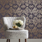 Stargazer Plum & Gold Wallpaper