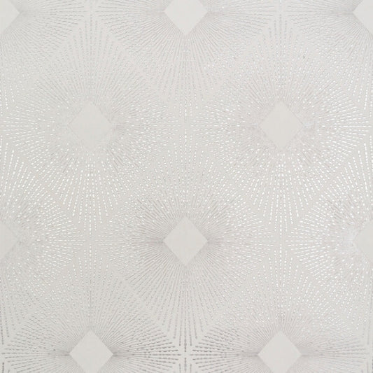 Harlowe White & Silver Wallpaper