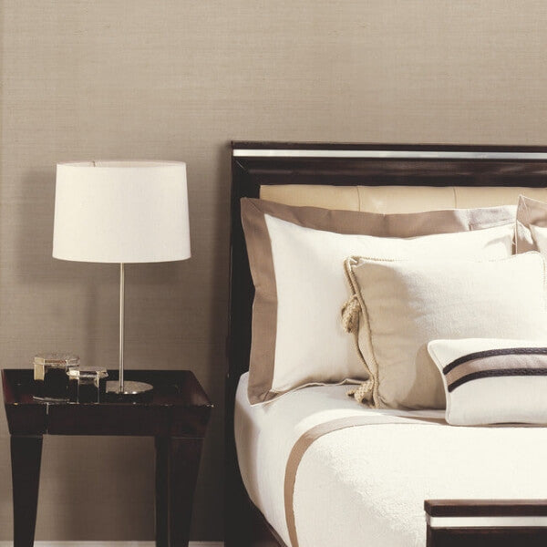 Sisal Grasscloth Grey & Taupe Wallpaper
