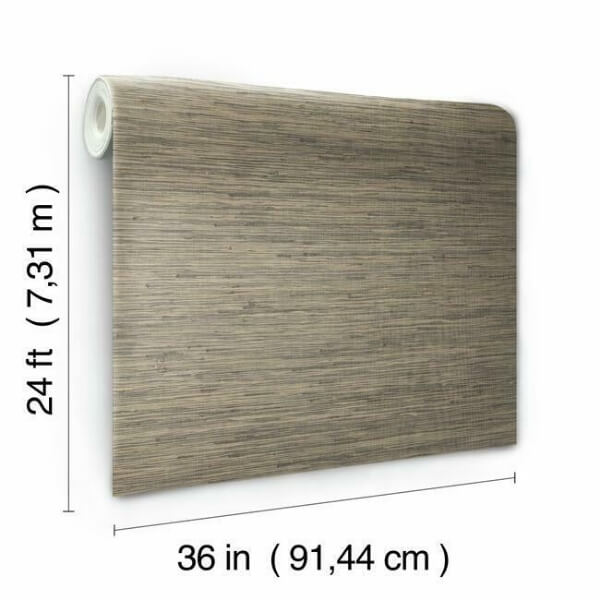 Threaded Jute Grey & Off White Wallpaper