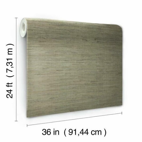 Threaded Jute Green Wallpaper