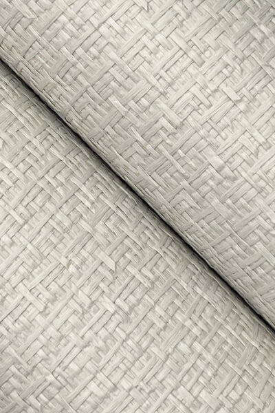 Tatami Weave Pale Grey Wallpaper