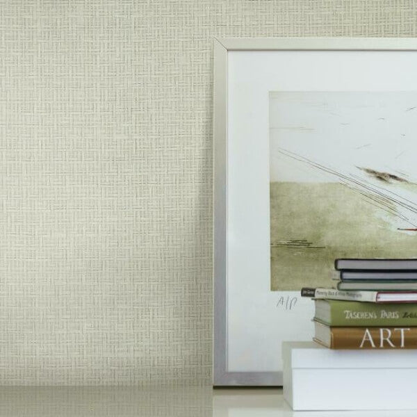 Tatami Weave Light Grey Wallpaper