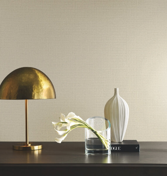 Tatami Weave Natural Cream Wallpaper