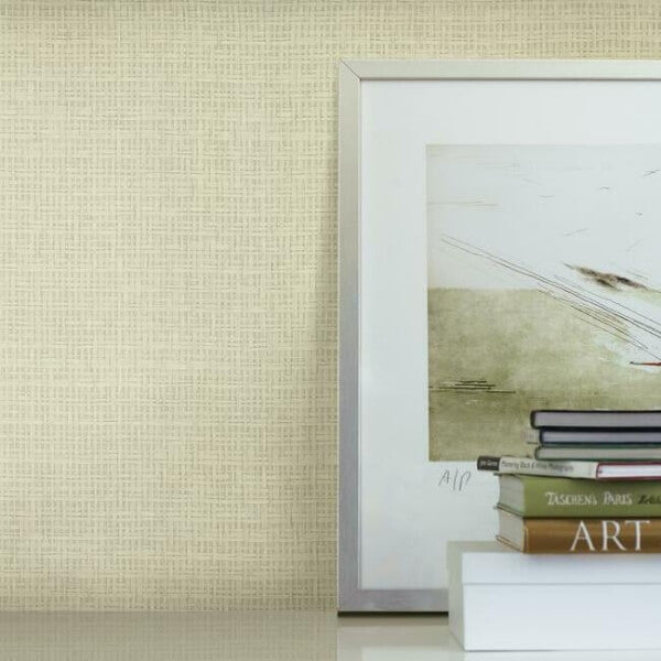 Tatami Weave Cream Wallpaper