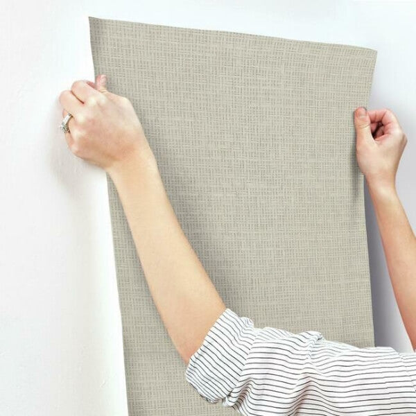 Tatami Weave Grey & Taupe Wallpaper